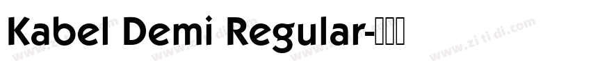 Kabel Demi Regular字体转换